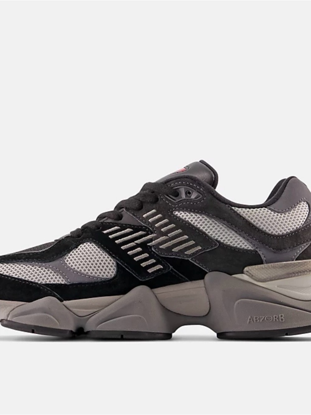 New Balance Black & Grey Athletic Sneakers with Red Details - Picture 3 of 5